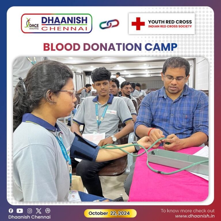 🩸 Blood Donation Camp at Dhaanish Chennai 🩸