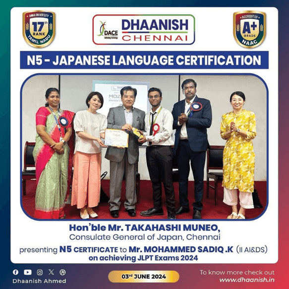 Congratulations! N5, N4 – Japanese Language Certification on 26th August 2024.