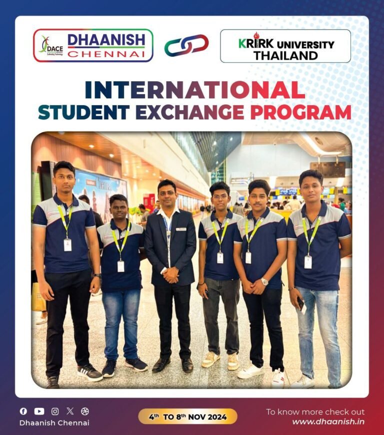 Our Dhaanish Chennai students received a warm welcome at KRIRK University, Thailand, as part of the International Student Exchange Program.