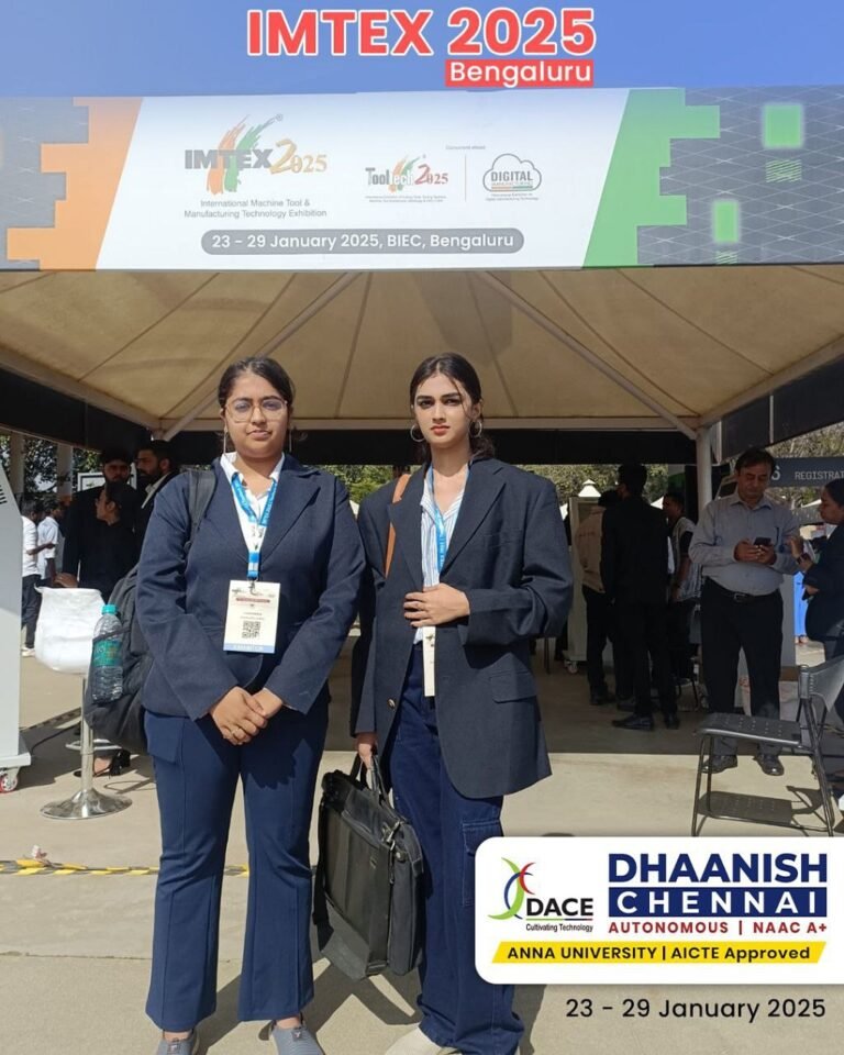 Students from Dhaanish Chennai are exhibiting the projects at IMTEX 2025, the premier International Machine Tool and Manufacturing Technology Exhibition, at BIEC, Bengaluru from 23rd to 29th January 2025