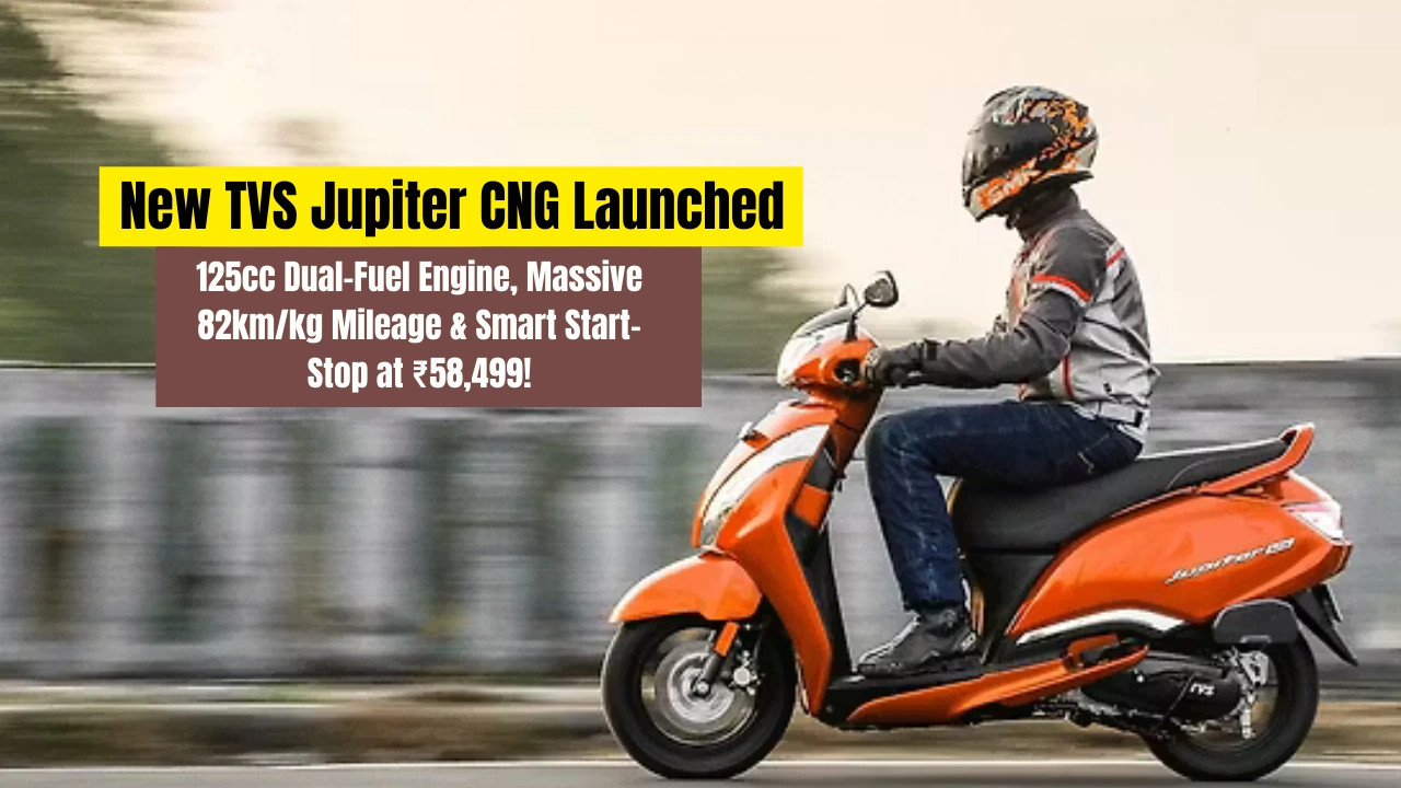 New TVS Jupiter CNG Launched